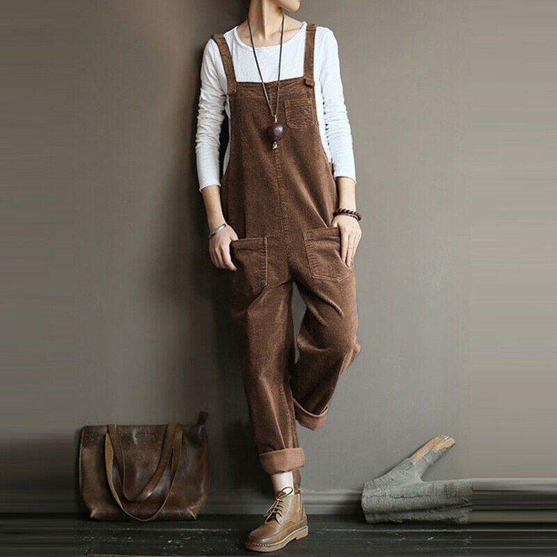 2024 NEW Wide Leg Corduroy Overalls