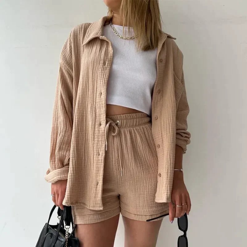 🔥49%OFF🔥Women's Two-piece Long Sleeve Shirt Fashion Casual Suit