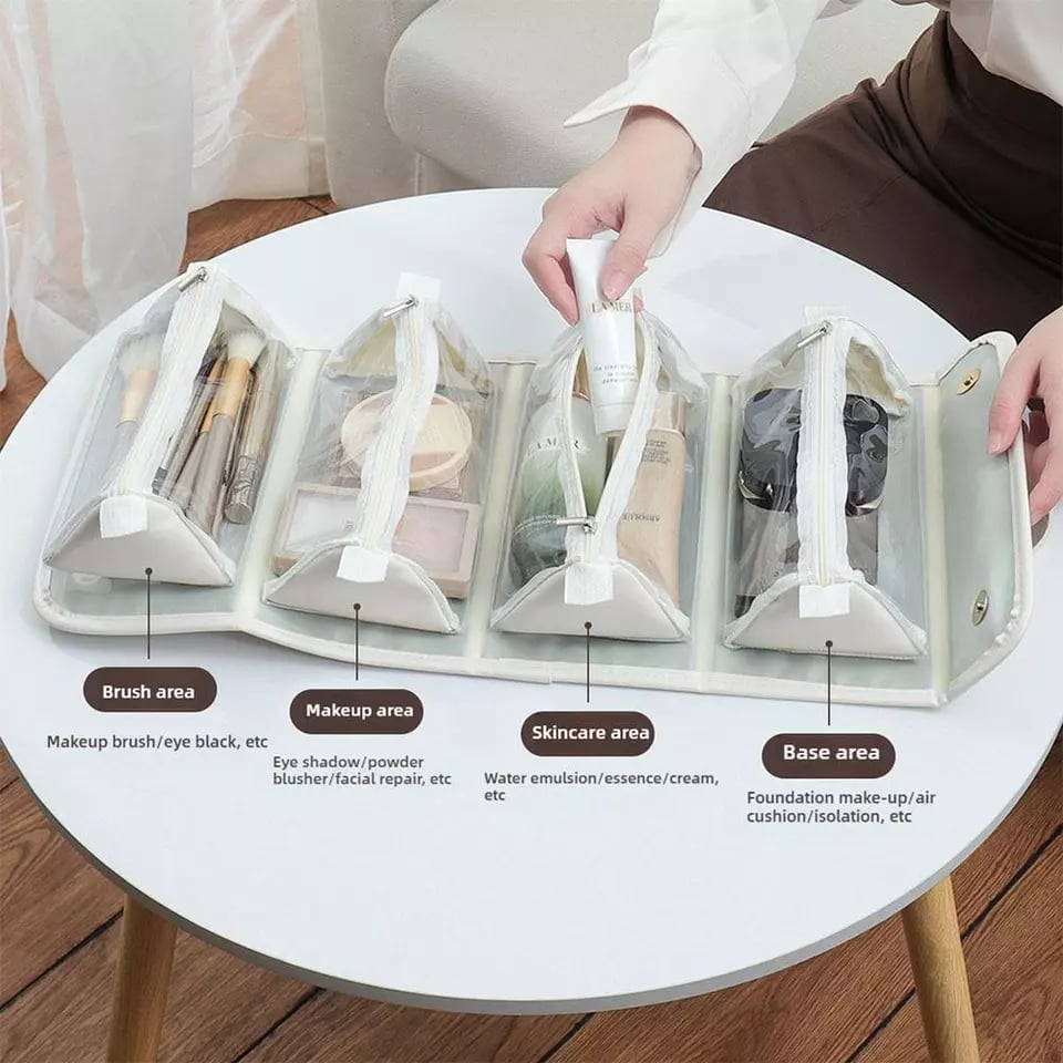 TO DAY 49% OFF Leather Waterproof Cosmetic Bag