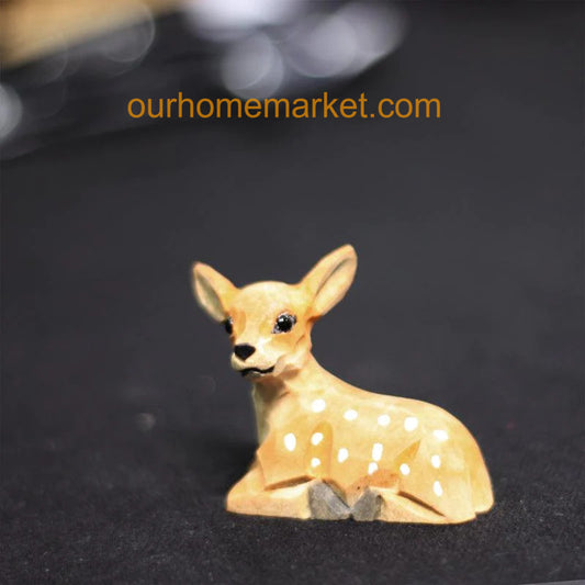 Sika Deer Sculpted Hand-Painted Animal Figure