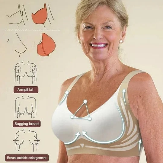 - Buy 1 Get 3 Packs🎁Super gather bra | Wireless Push-up Bra👍No more sagging breasts