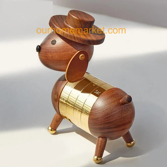 Dog Wooden Calendar Desktop Decoration