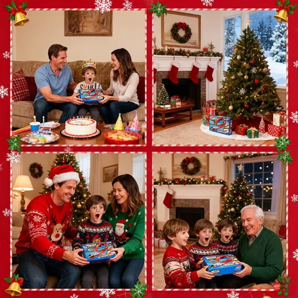 🎄🎁 2025 Christmas Surprise Gift: DIY Flexible Racing Track Toy 🚗✨