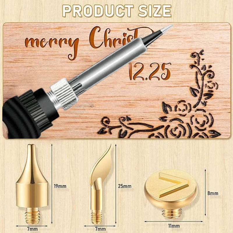 🎁26 Letters Copper Mold-DIY Wood Burning/Carving Set