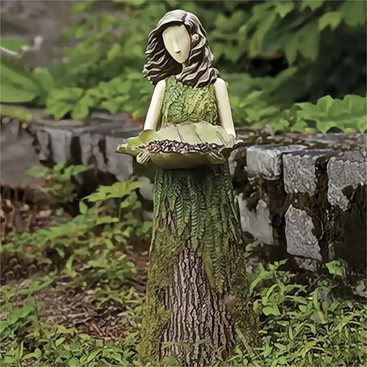 Forest Girl Bird Feeder - Bird Feeder Fairy Statue