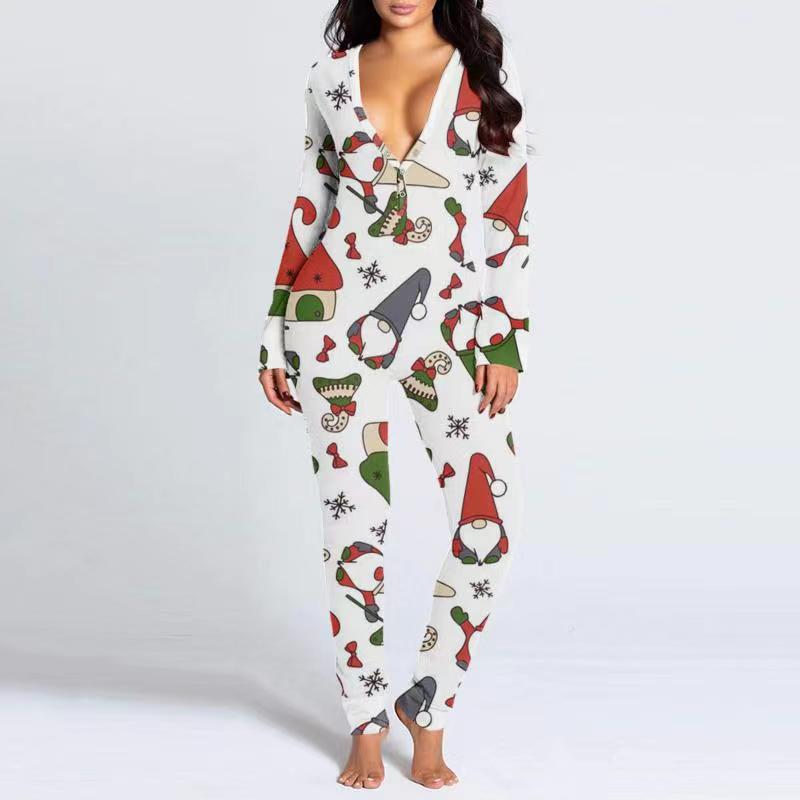 🎄Christmas Button Flap Sexy Jumpsuit For Women🎁