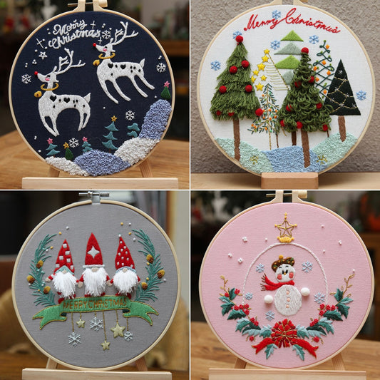 🎅Christmas New Style🎄🧸Embroidery Hoop Kit for Beginner