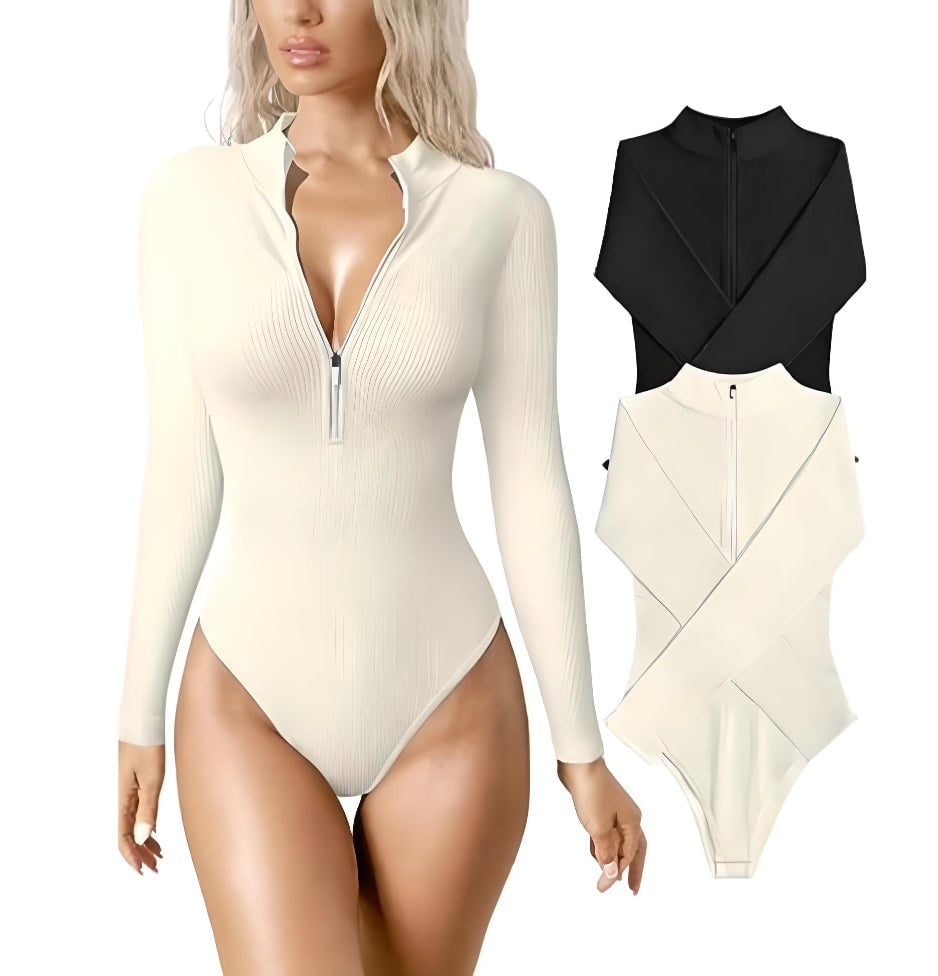 🔥 Hot Sale - 49% OFF 🔥Zip Up Body Suit Set