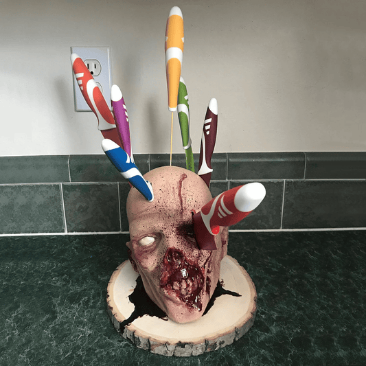 🔥HOT SALE - 49% OFF🔥Kitchen Storage Zombie Head Knife Holder