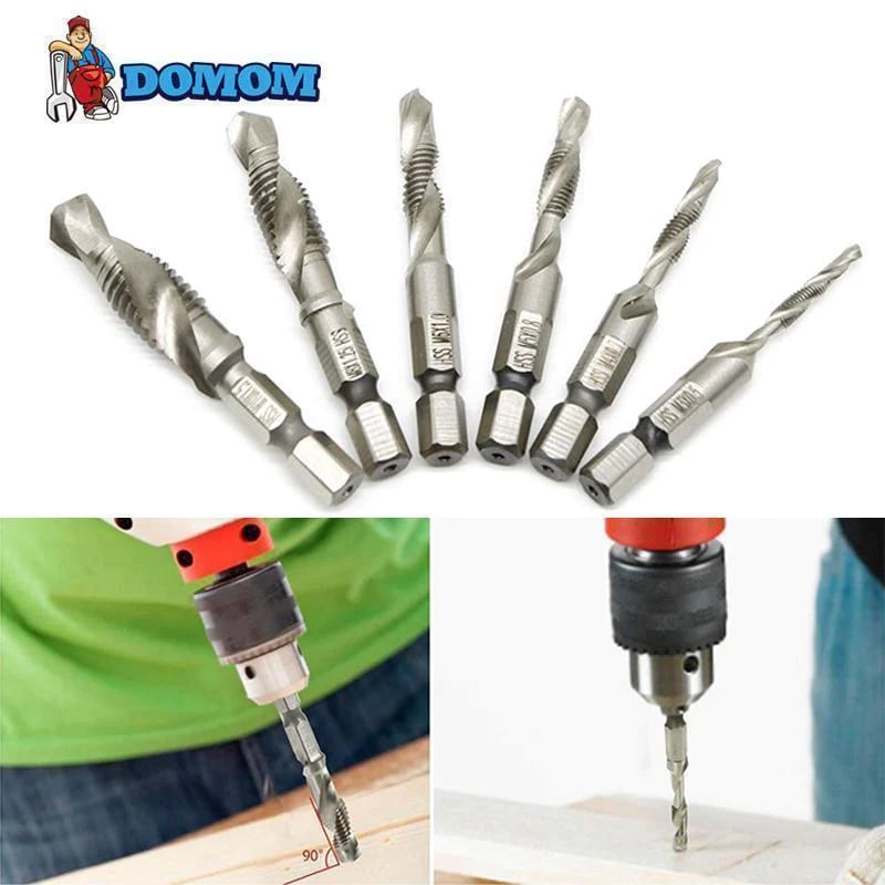 Metric Tap Drill Bits 6PCS (M3 - M10)