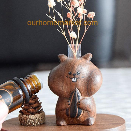 Hamster Wooden Diffuser | Essential oil Diffuser Hand-carved Ornaments