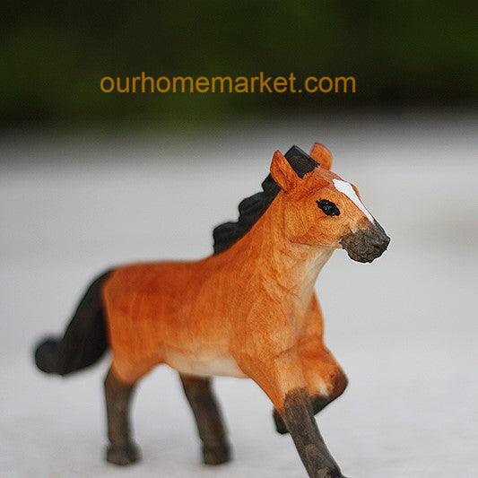 Horse Sculpted Hand-Painted Animal Wood Figure